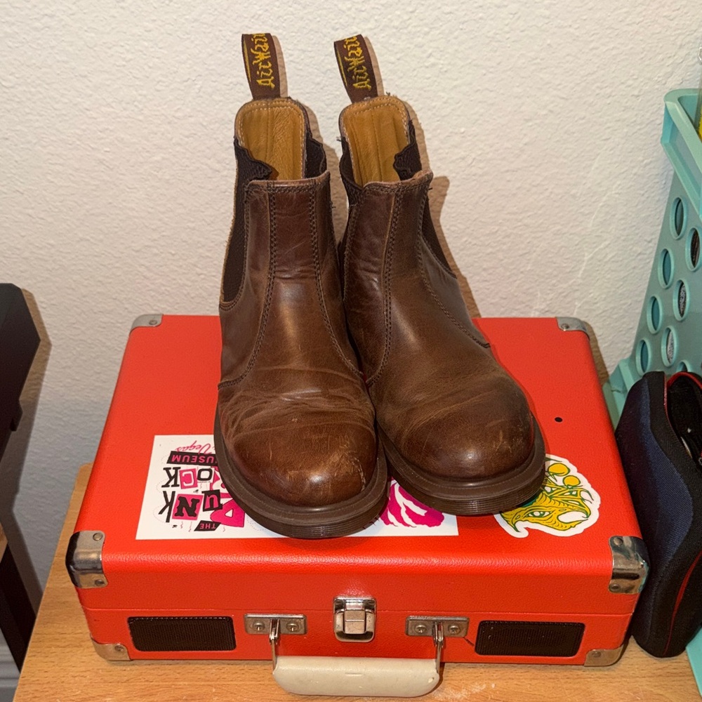 Dr. Martens Dark Brown Leather Boots